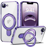 Magnetic Ring Stand Full Plating Case for iPhone