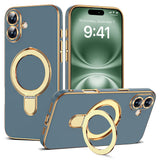 Magnetic Ring Stand Full Plating Case for iPhone