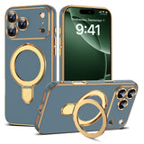 Magnetic Ring Stand Full Plating Case for iPhone