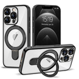 Magnetic Ring Stand Full Plating Case for iPhone