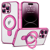 Magnetic Ring Stand Full Plating Case for iPhone