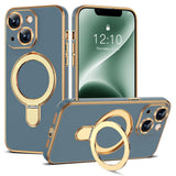 Magnetic Ring Stand Full Plating Case for iPhone