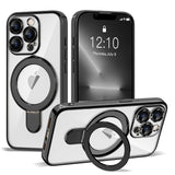 Magnetic Ring Stand Full Plating Case for iPhone