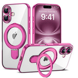 Magnetic Ring Stand Full Plating Case for iPhone