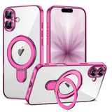 Magnetic Ring Stand Full Plating Case for iPhone