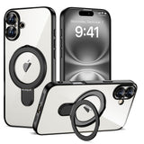 Magnetic Ring Stand Full Plating Case for iPhone