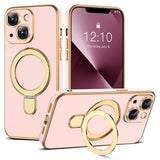 Magnetic Ring Stand Full Plating Case for iPhone