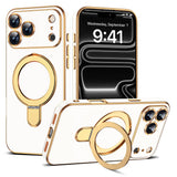 Magnetic Ring Stand Full Plating Case for iPhone