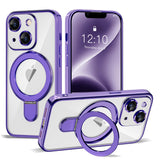Magnetic Ring Stand Full Plating Case for iPhone