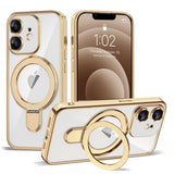 Magnetic Ring Stand Full Plating Case for iPhone