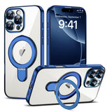 Magnetic Ring Stand Full Plating Case for iPhone