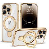 Magnetic Ring Stand Full Plating Case for iPhone