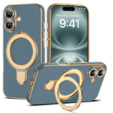 Magnetic Ring Stand Full Plating Case for iPhone