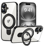 Magnetic Ring Stand Full Plating Case for iPhone