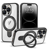 Magnetic Ring Stand Full Plating Case for iPhone