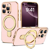 Magnetic Ring Stand Full Plating Case for iPhone