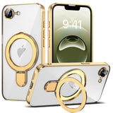 Magnetic Ring Stand Full Plating Case for iPhone