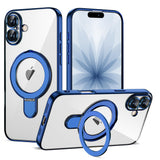 Magnetic Ring Stand Full Plating Case for iPhone