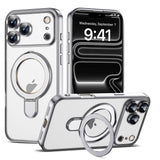 Magnetic Ring Stand Full Plating Case for iPhone