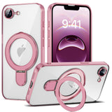 Magnetic Ring Stand Full Plating Case for iPhone