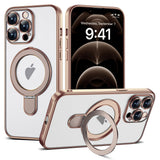 Magnetic Ring Stand Full Plating Case for iPhone
