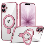 Magnetic Ring Stand Full Plating Case for iPhone