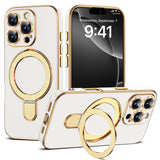 Magnetic Ring Stand Full Plating Case for iPhone