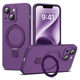 Magnetic Ring Stand Full Plating Case for iPhone