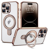 Magnetic Ring Stand Full Plating Case for iPhone