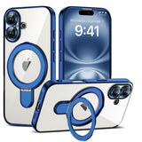 Magnetic Ring Stand Full Plating Case for iPhone