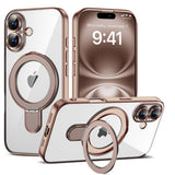 Magnetic Ring Stand Full Plating Case for iPhone