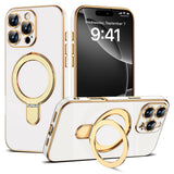 Magnetic Ring Stand Full Plating Case for iPhone