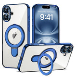 Magnetic Ring Stand Full Plating Case for iPhone