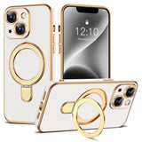 Magnetic Ring Stand Full Plating Case for iPhone