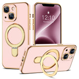 Magnetic Ring Stand Full Plating Case for iPhone