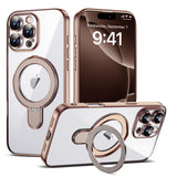 Magnetic Ring Stand Full Plating Case for iPhone