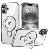 Magnetic Ring Stand Full Plating Case for iPhone