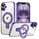 Magnetic Ring Stand Full Plating Case for iPhone