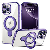 Magnetic Ring Stand Full Plating Case for iPhone
