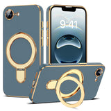 Magnetic Ring Stand Full Plating Case for iPhone