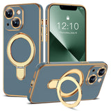 Magnetic Ring Stand Full Plating Case for iPhone