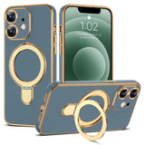 Magnetic Ring Stand Full Plating Case for iPhone
