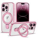 Magnetic Ring Stand Full Plating Case for iPhone