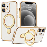 Magnetic Ring Stand Full Plating Case for iPhone