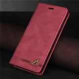 Luxury Leather Flip Wallet Case For iPhone