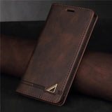 Luxury Leather Flip Wallet Case For iPhone