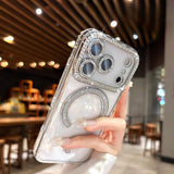 Diamond Magsafe magnetic electroplating case For iPhone