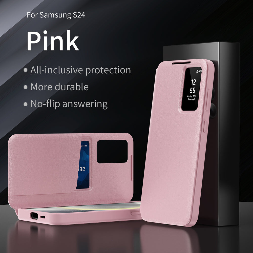 New smart window card insertion phone case for Samsung