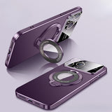 ultra-thin Logo-exposed magnetic invisible stand case for iPhone