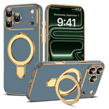Magnetic Ring Stand Full Plating Case for iPhone
